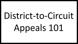 District to Circuit Court Appeals 101